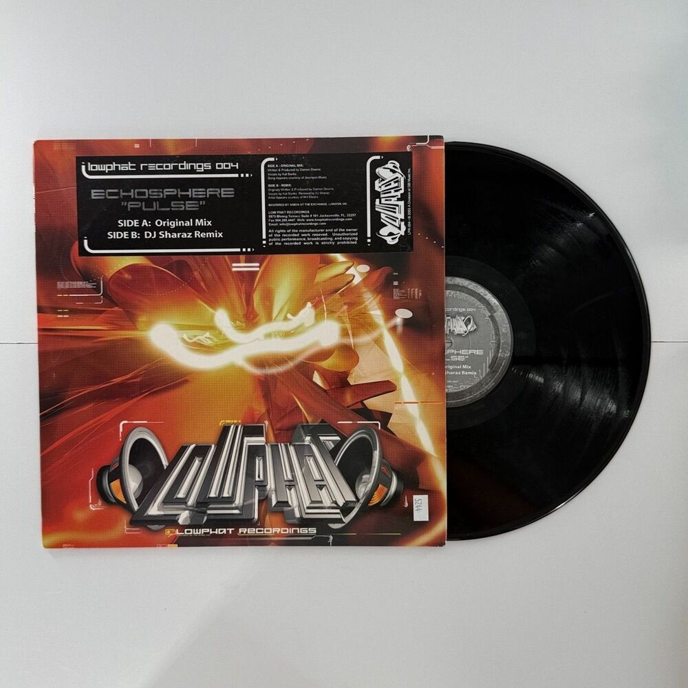 Echosphere Pulse 12” Vinyl 2003 Breakbeat DJ Sharaz Remix Lowphat LPR004 #38